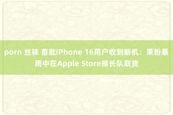 porn 丝袜 首批iPhone 16用户收到新机：果粉暴雨中在Apple Store排长队取货