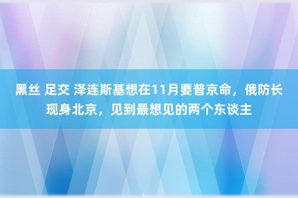 黑丝 足交 泽连斯基想在11月要普京命，俄防长现身北京，见到最想见的两个东谈主