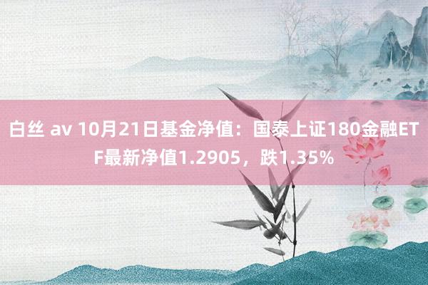 白丝 av 10月21日基金净值：国泰上证180金融ETF最新净值1.2905，跌1.35%