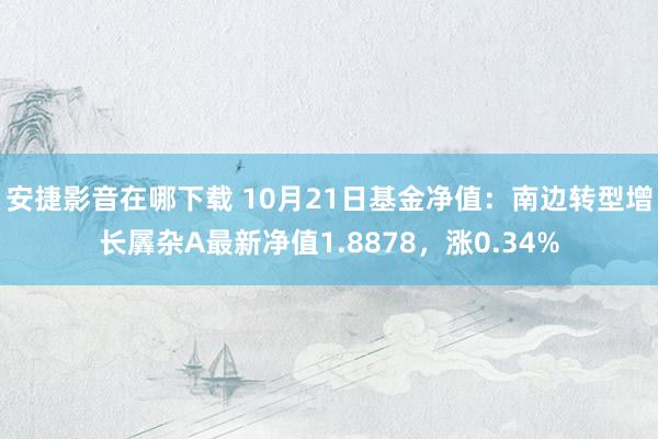 安捷影音在哪下载 10月21日基金净值：南边转型增长羼杂A最新净值1.8878，涨0.34%