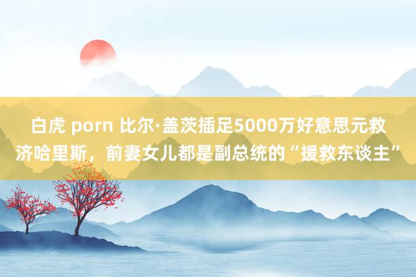 白虎 porn 比尔·盖茨插足5000万好意思元救济哈里斯，前妻女儿都是副总统的“援救东谈主”