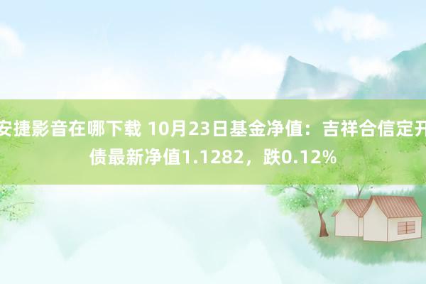 安捷影音在哪下载 10月23日基金净值：吉祥合信定开债最新净值1.1282，跌0.12%