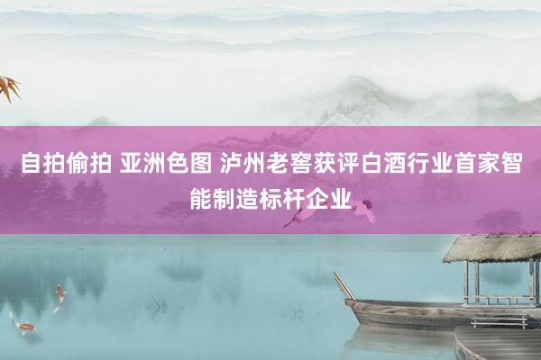 自拍偷拍 亚洲色图 泸州老窖获评白酒行业首家智能制造标杆企业