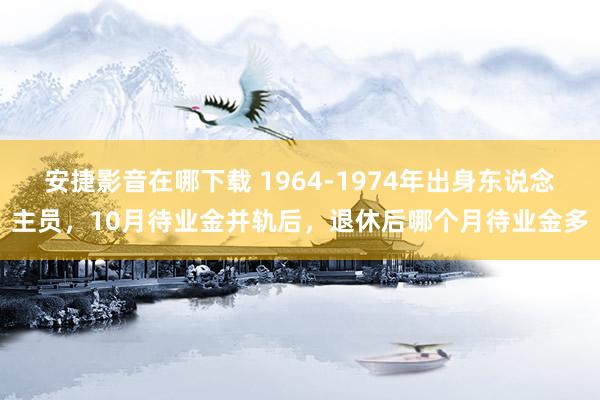 安捷影音在哪下载 1964-1974年出身东说念主员，10月待业金并轨后，退休后哪个月待业金多