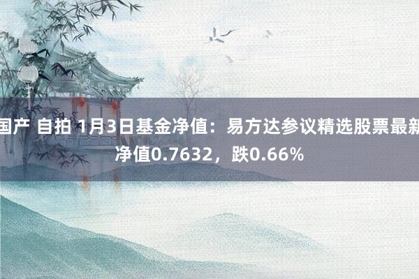 国产 自拍 1月3日基金净值：易方达参议精选股票最新净值0.7632，跌0.66%