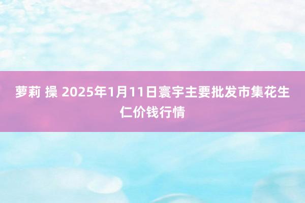 萝莉 操 2025年1月11日寰宇主要批发市集花生仁价钱行情